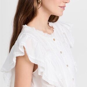 LoveShackFancy White Ruffle Blouse
